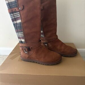 UGG Tan and Plaid Women's Boots